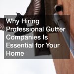 Why Hiring Professional Gutter Companies Is Essential for Your Home